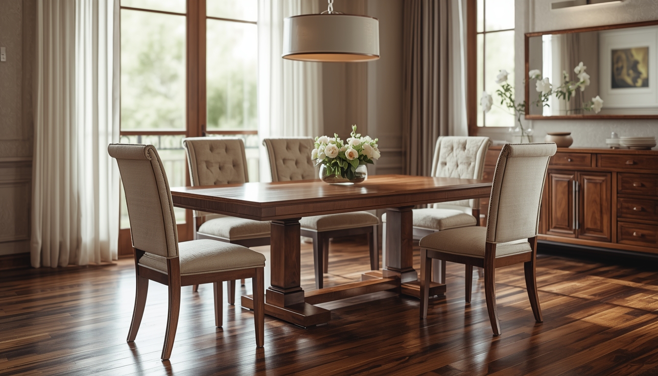 Custom solid wood dining table by Quidralovorbia